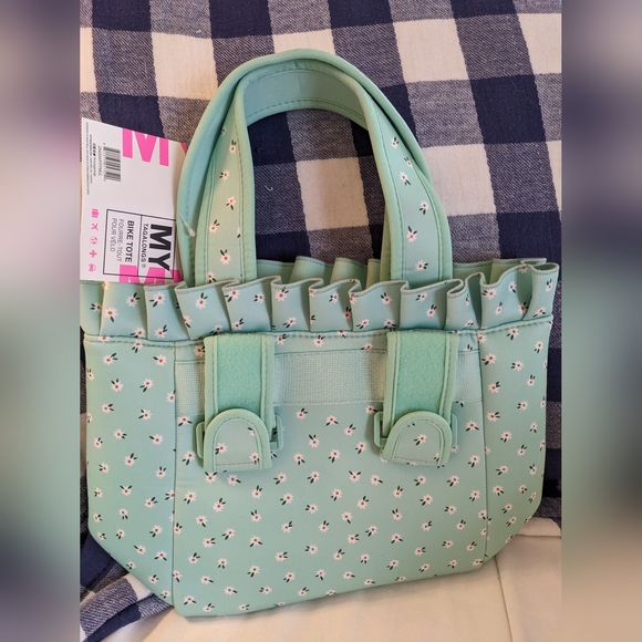My Tagalongs Handbags - Tagalongs Bike Tote Ditsy Daisy Floral Print Neoprene Allweather Easter Spring